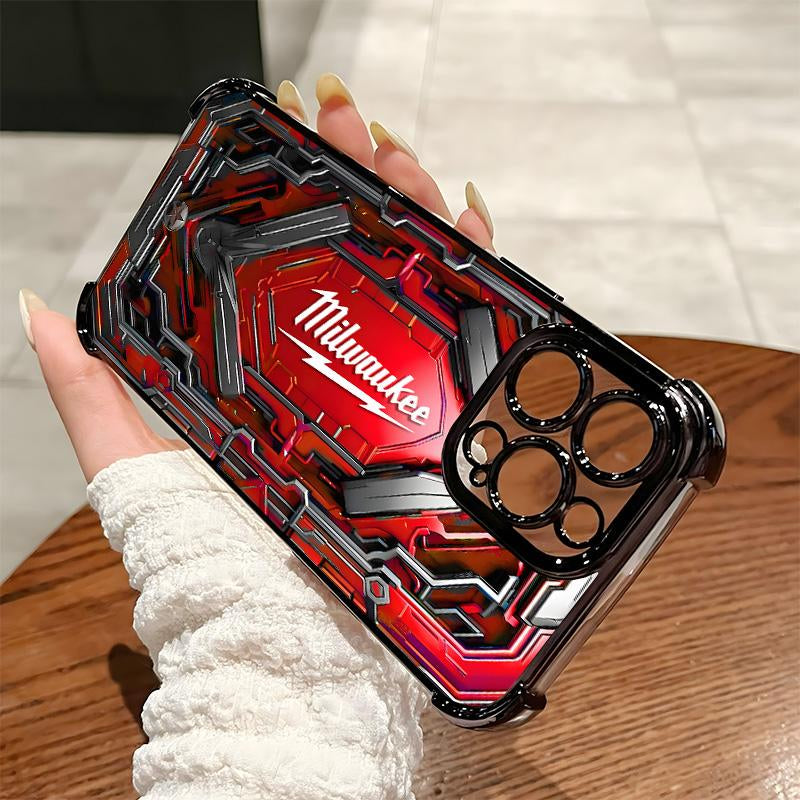 Designed for iPhone Electroplating luxury transparent four corner anti drop and shockproof phone case 181