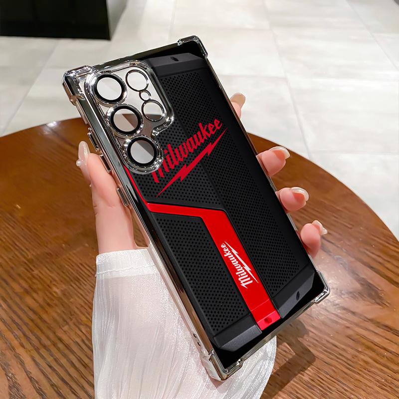 Designed for SAMSUNG Galaxy Electroplating luxury transparent four corner anti drop and shockproof phone case 127