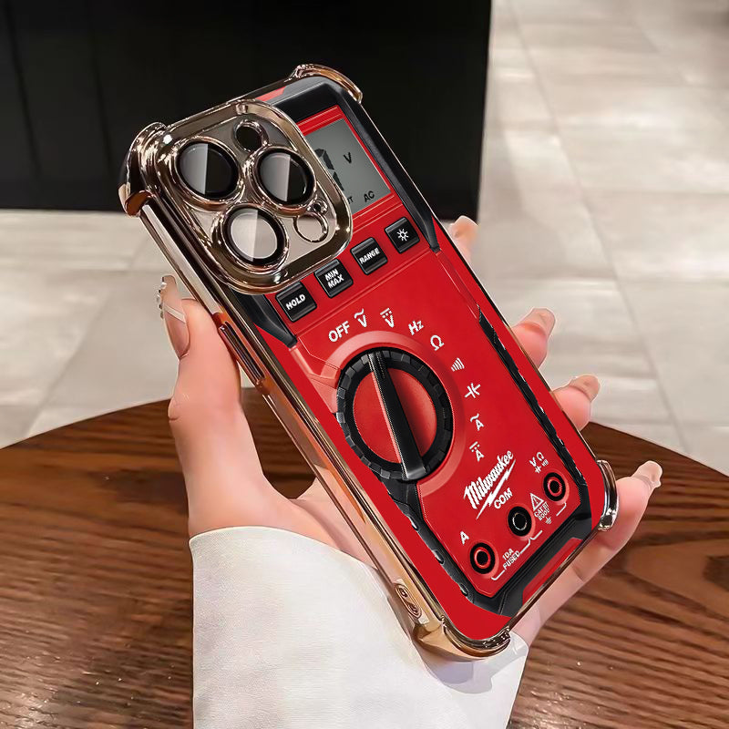 Designed for iPhone Electroplating luxury transparent four corner anti drop and shockproof phone case 244