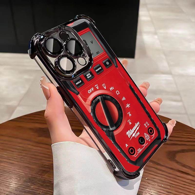 Designed for iPhone Electroplating luxury transparent four corner anti drop and shockproof phone case 244