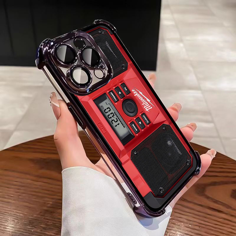 Designed for iPhone Electroplating luxury transparent four corner anti drop and shockproof phone case 246