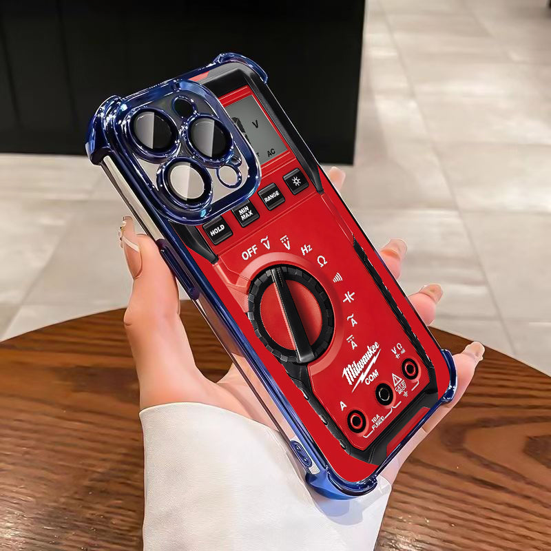 Designed for iPhone Electroplating luxury transparent four corner anti drop and shockproof phone case 244