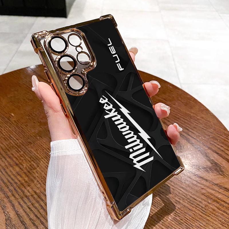Milwaukee Phone Case For SAMSUNG GALAXY S22 S23 S24 S25 ULTRA PLUS Quad Cushion Drop Protection transparent Soft Silicon TPU four corner Shockproof Phone Cases 128-07