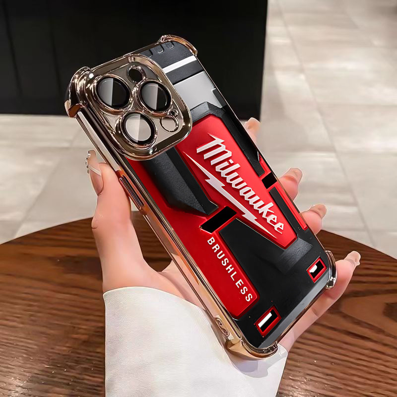 Designed for iPhone Electroplating luxury transparent four corner anti drop and shockproof phone case 241