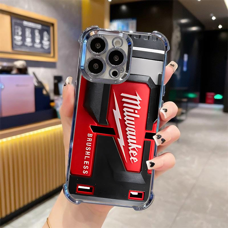 Designed for iPhone Electroplating luxury transparent four corner anti drop and shockproof phone case 241