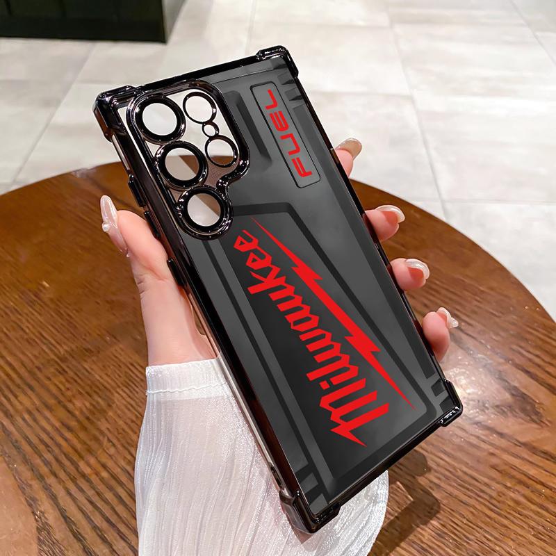 Designed for SAMSUNG Galaxy Electroplating luxury transparent four corner anti drop and shockproof phone case 125