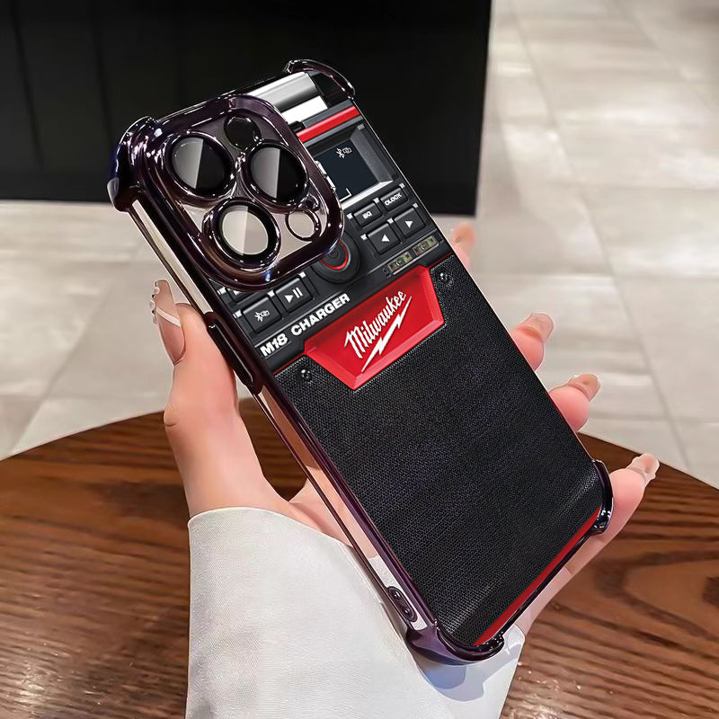Designed for iPhone Electroplating luxury transparent four corner anti drop and shockproof phone case 242