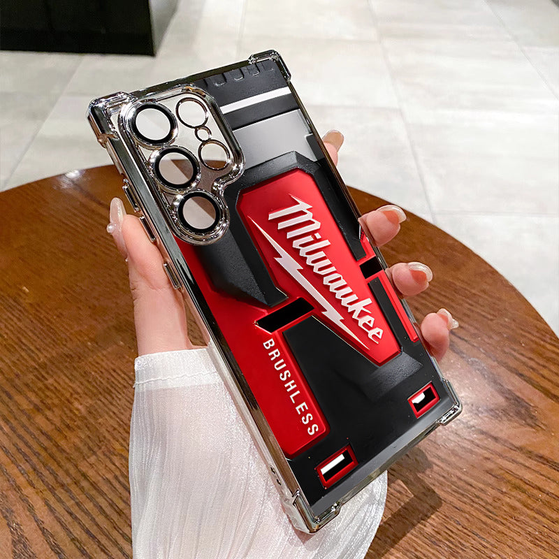 Designed for SAMSUNG Galaxy Electroplating luxury transparent four corner anti drop and shockproof phone case 241