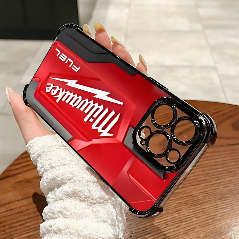 Designed for iPhone Electroplating luxury transparent four corner anti drop and shockproof phone case 182