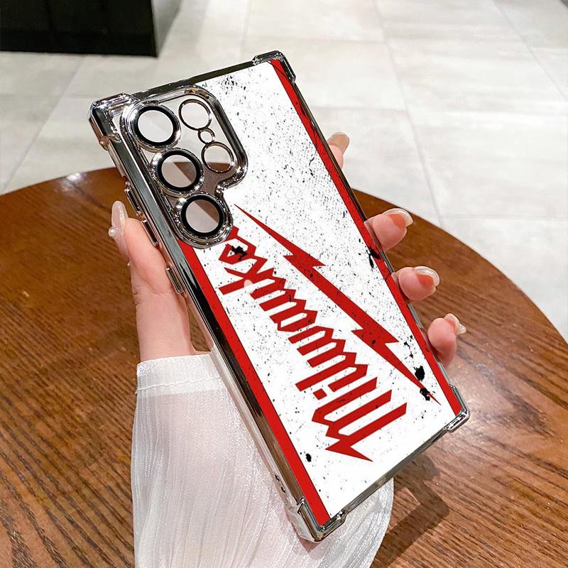 Designed for SAMSUNG Galaxy Electroplating luxury transparent four corner anti drop and shockproof phone case 026