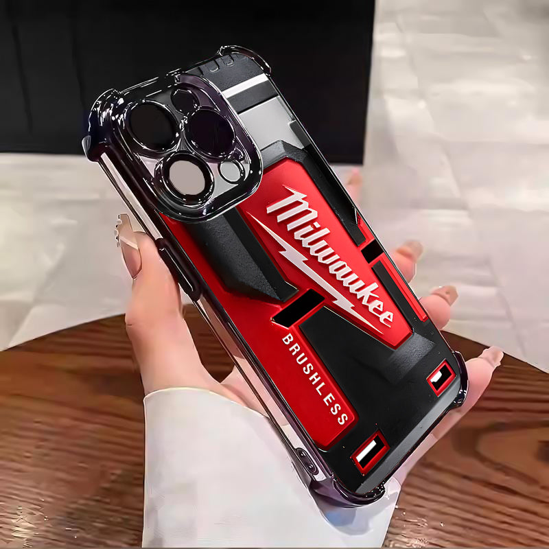 Designed for iPhone Electroplating luxury transparent four corner anti drop and shockproof phone case 241