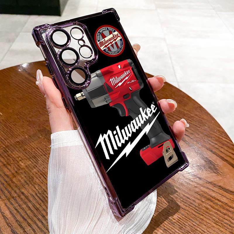 Designed for SAMSUNG Galaxy Electroplating luxury transparent four corner anti drop and shockproof phone case 183