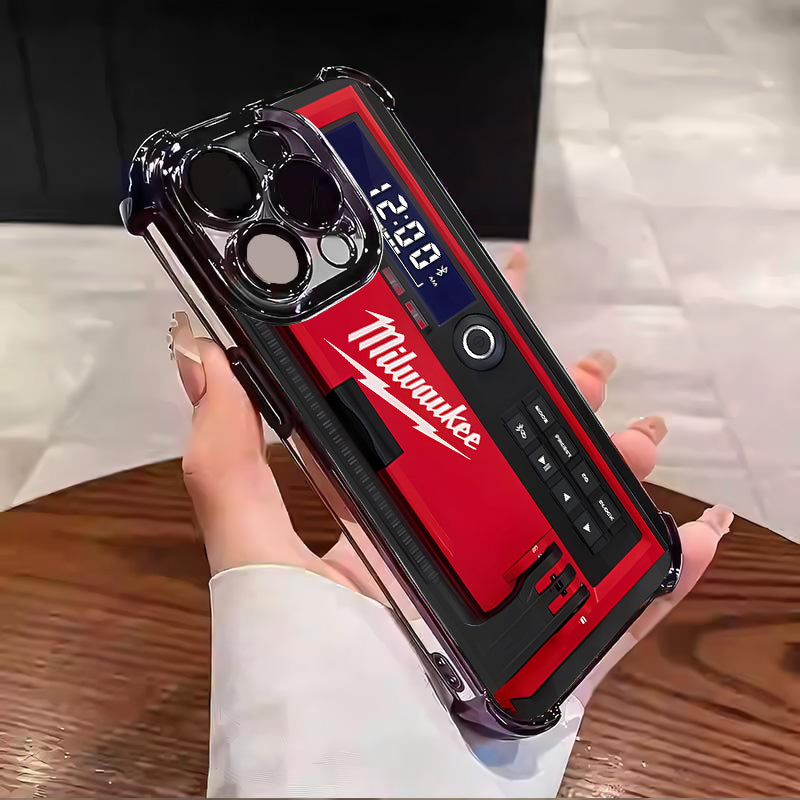 Designed for iPhone Electroplating luxury transparent four corner anti drop and shockproof phone case 245