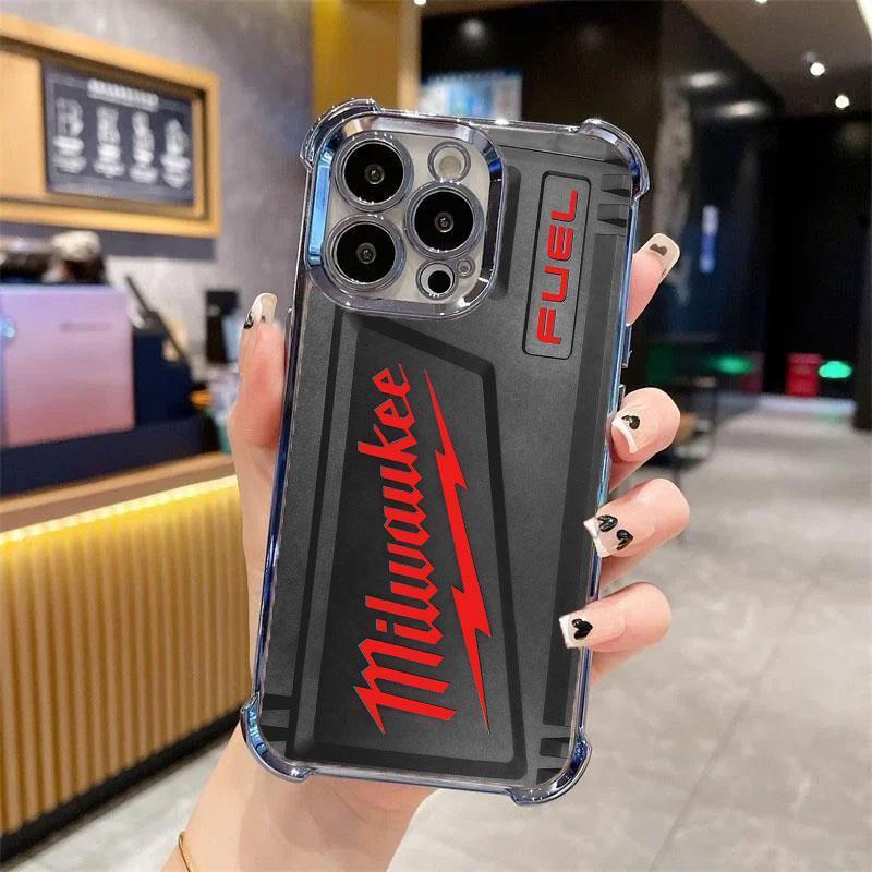 Designed for iPhone Electroplating luxury transparent four corner anti drop and shockproof phone case 125