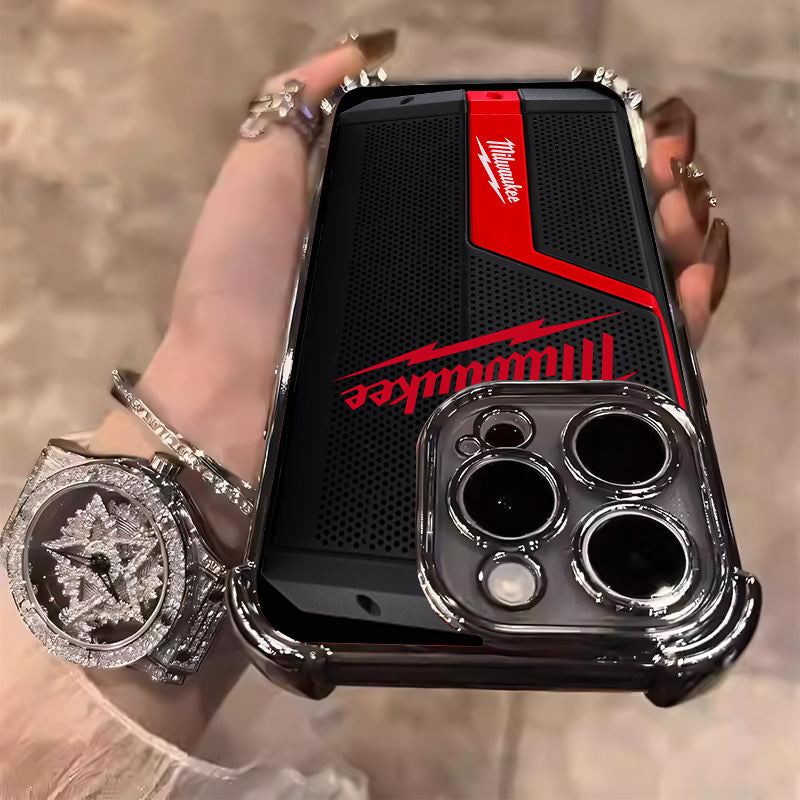 Designed for iPhone Electroplating luxury transparent four corner anti drop and shockproof phone case 127