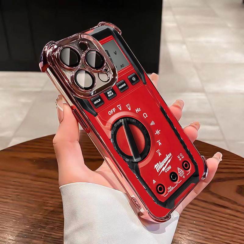Designed for iPhone Electroplating luxury transparent four corner anti drop and shockproof phone case 244