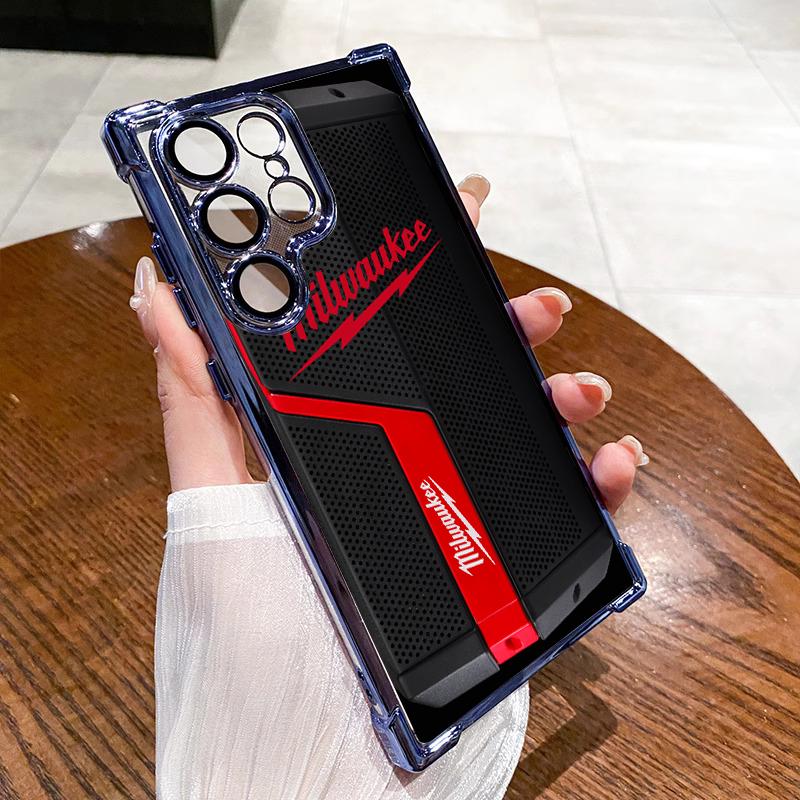 Designed for SAMSUNG Galaxy Electroplating luxury transparent four corner anti drop and shockproof phone case 127
