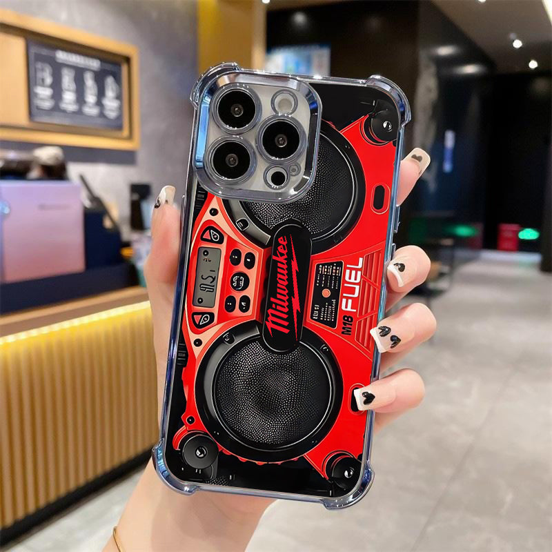 Designed for iPhone Electroplating luxury transparent four corner anti drop and shockproof phone case 248