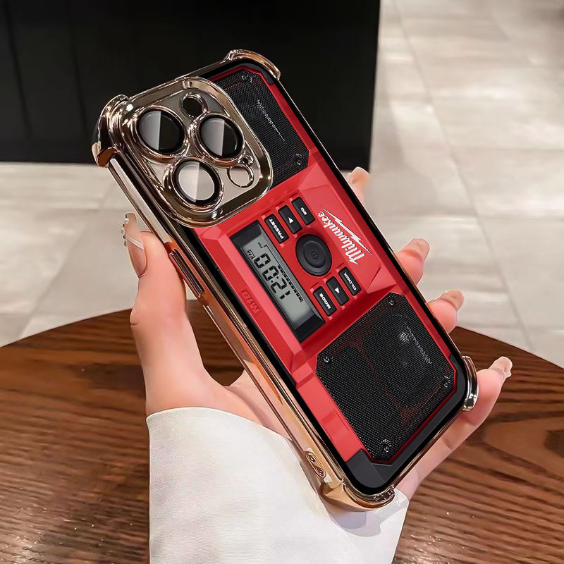 Designed for iPhone Electroplating luxury transparent four corner anti drop and shockproof phone case 246