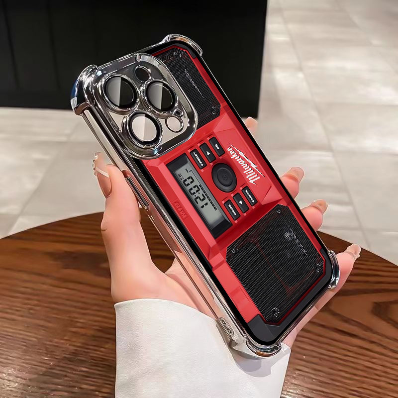 Designed for iPhone Electroplating luxury transparent four corner anti drop and shockproof phone case 246