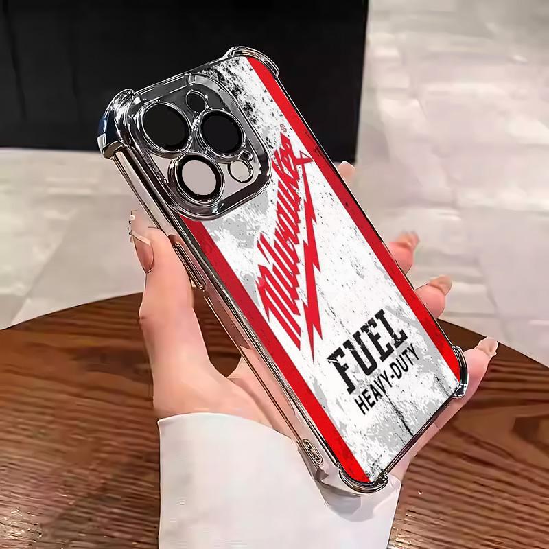 Designed for iPhone Electroplating luxury transparent four corner anti drop and shockproof phone case 012
