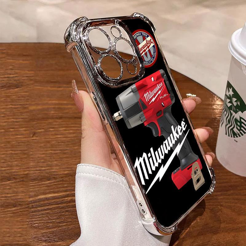 Designed for iPhone Electroplating luxury transparent four corner anti drop and shockproof phone case 183
