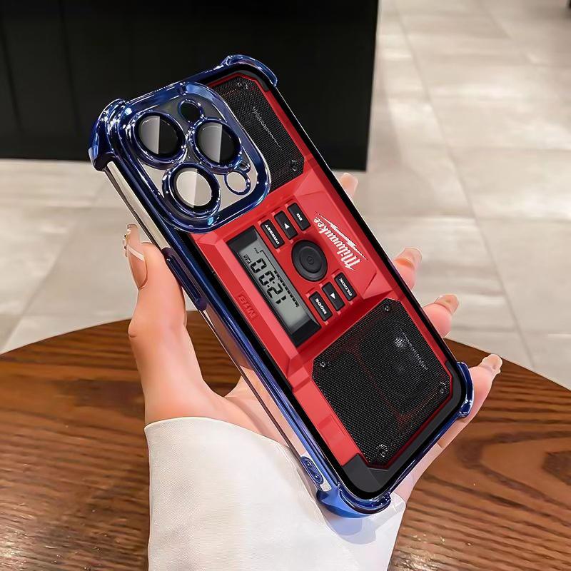 Designed for iPhone Electroplating luxury transparent four corner anti drop and shockproof phone case 246