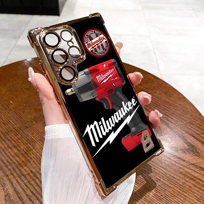 Designed for SAMSUNG Galaxy Electroplating luxury transparent four corner anti drop and shockproof phone case 183