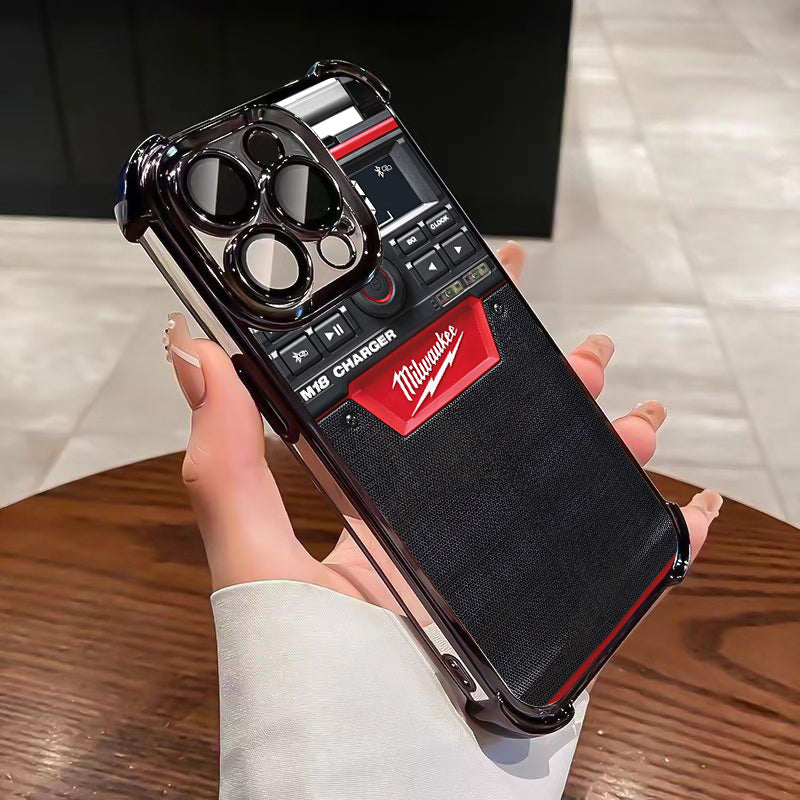 Designed for iPhone Electroplating luxury transparent four corner anti drop and shockproof phone case 242