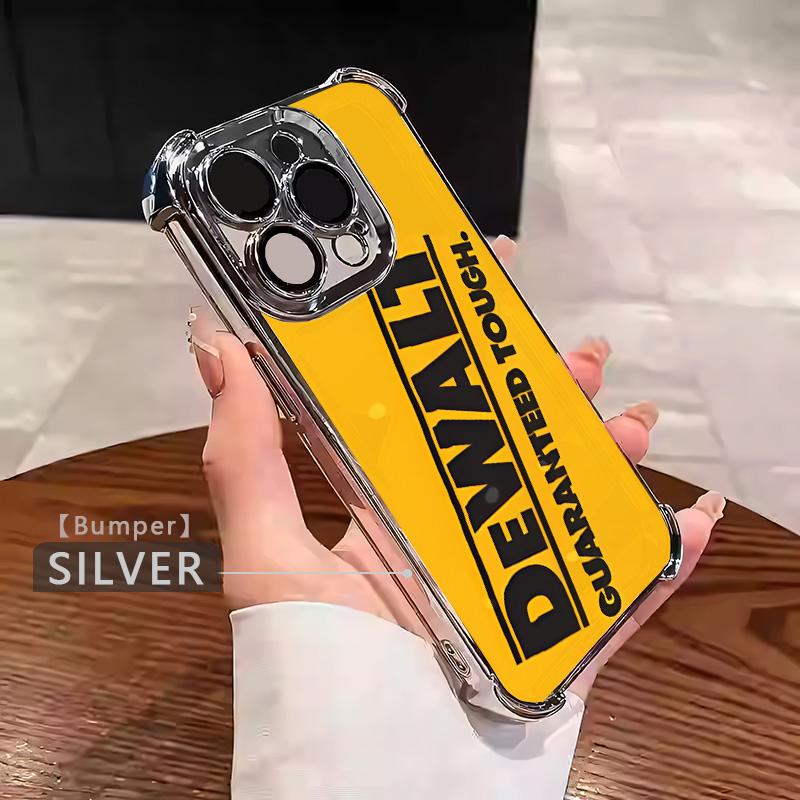 Designed for iPhone Electroplating luxury transparent four corner anti drop and shockproof phone case 084