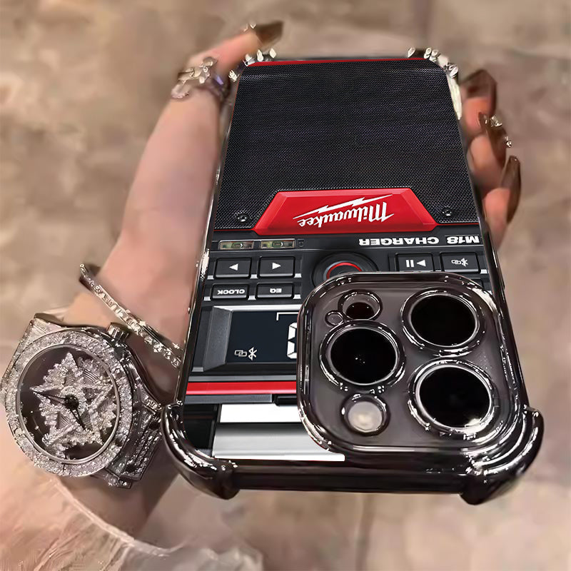 Designed for iPhone Electroplating luxury transparent four corner anti drop and shockproof phone case 242