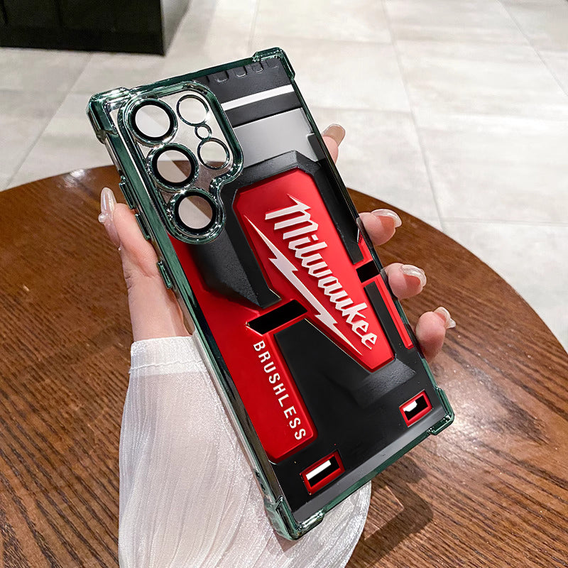 Designed for SAMSUNG Galaxy Electroplating luxury transparent four corner anti drop and shockproof phone case 241