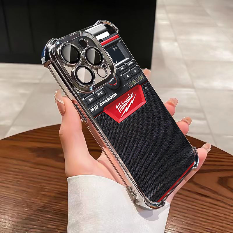 Designed for iPhone Electroplating luxury transparent four corner anti drop and shockproof phone case 242