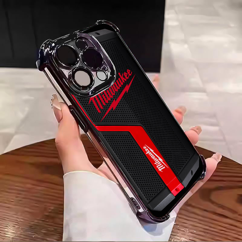 Designed for iPhone Electroplating luxury transparent four corner anti drop and shockproof phone case 127