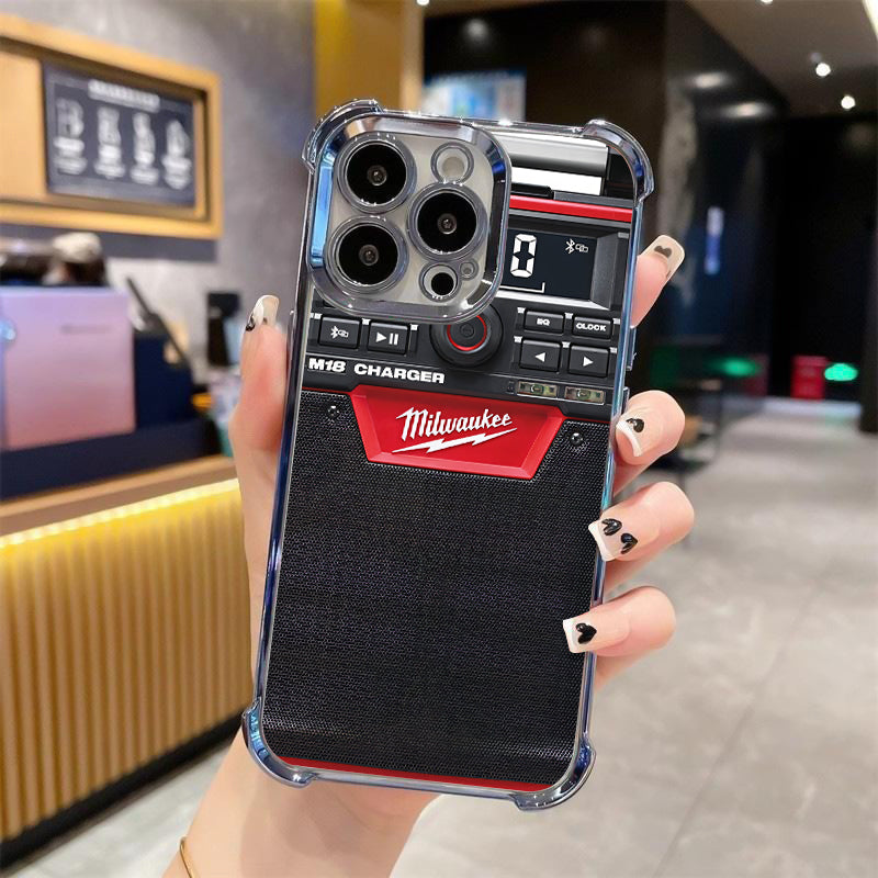 Designed for iPhone Electroplating luxury transparent four corner anti drop and shockproof phone case 242