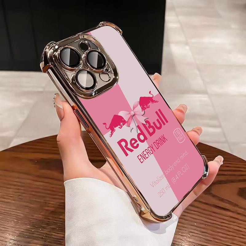 Red Bull for iPhone Case-Pink White For iphone 133