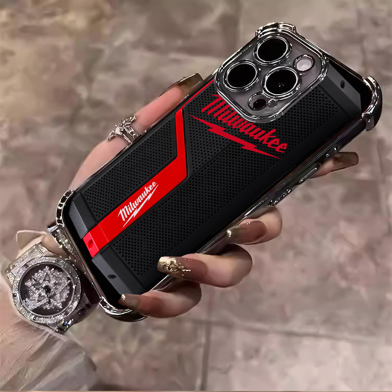 Designed for iPhone Electroplating luxury transparent four corner anti drop and shockproof phone case 127