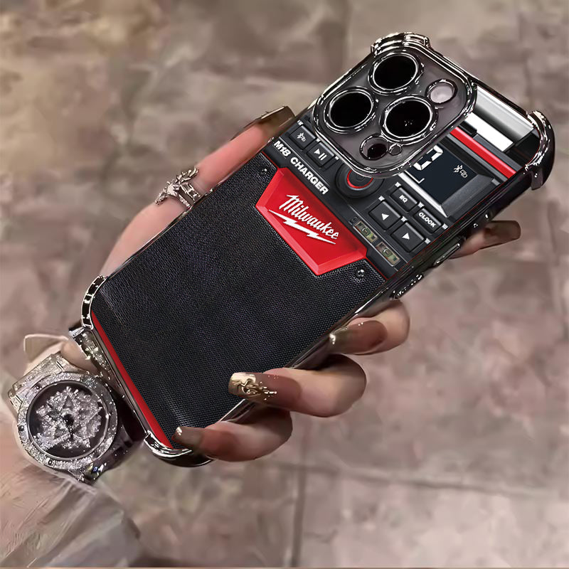 Designed for iPhone Electroplating luxury transparent four corner anti drop and shockproof phone case 242