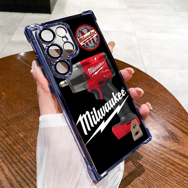 Designed for SAMSUNG Galaxy Electroplating luxury transparent four corner anti drop and shockproof phone case 183