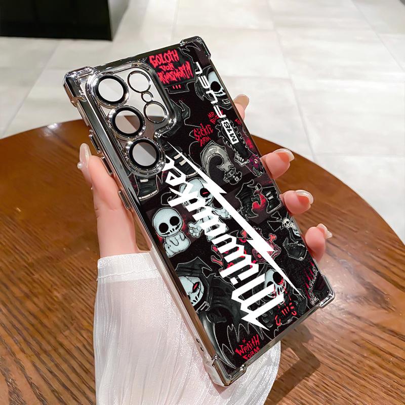 Designed for SAMSUNG Galaxy Electroplating luxury transparent four corner anti drop and shockproof phone case 126