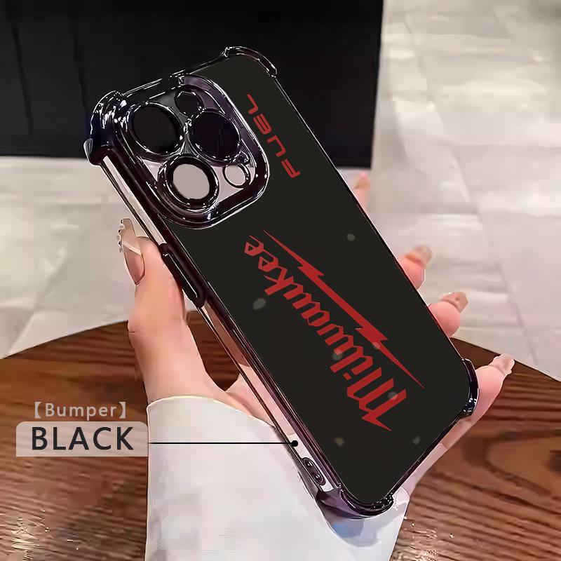 Designed for iPhone Electroplating luxury transparent four corner anti drop and shockproof phone case 011
