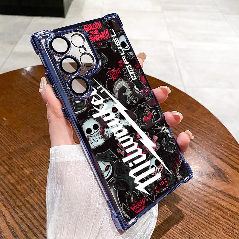 Designed for SAMSUNG Galaxy Electroplating luxury transparent four corner anti drop and shockproof phone case 126
