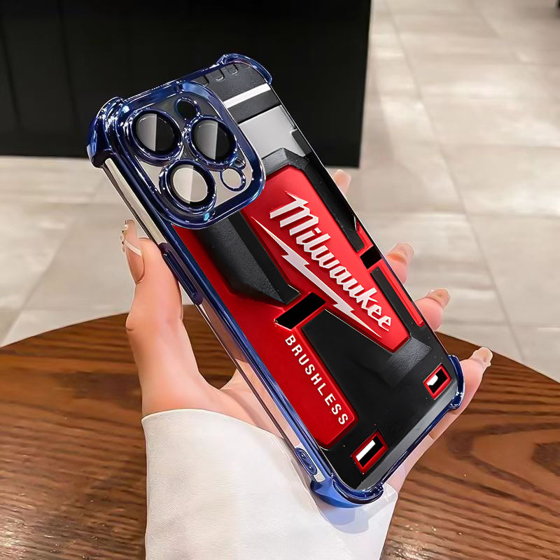 Designed for iPhone Electroplating luxury transparent four corner anti drop and shockproof phone case 241