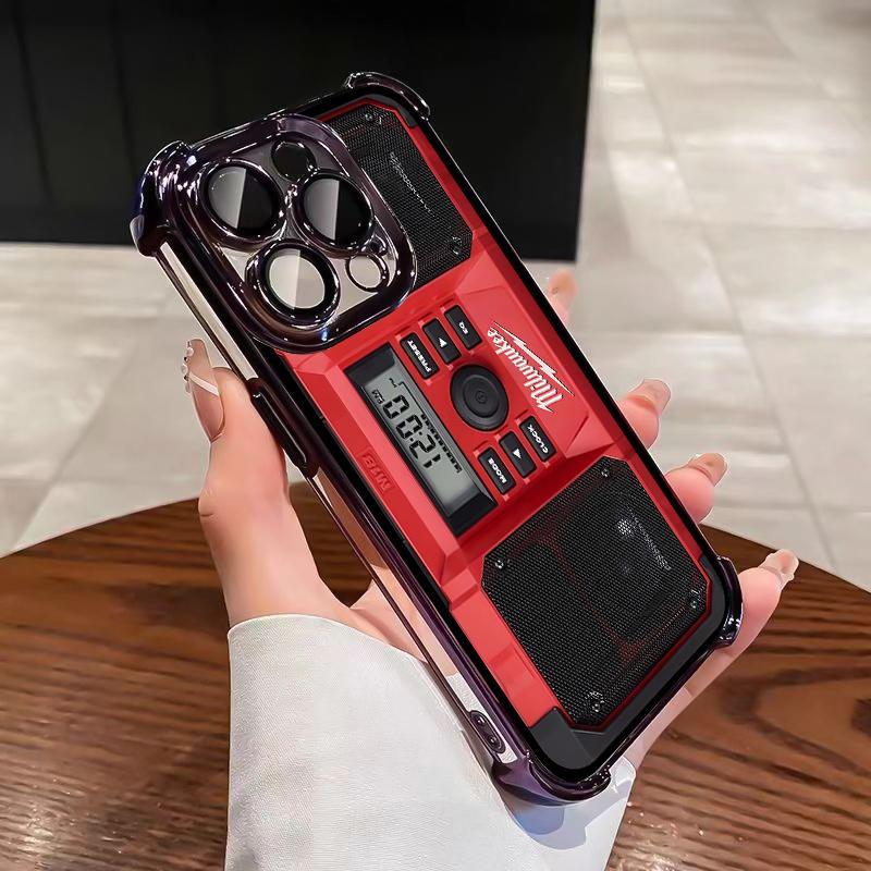 Designed for iPhone Electroplating luxury transparent four corner anti drop and shockproof phone case 246