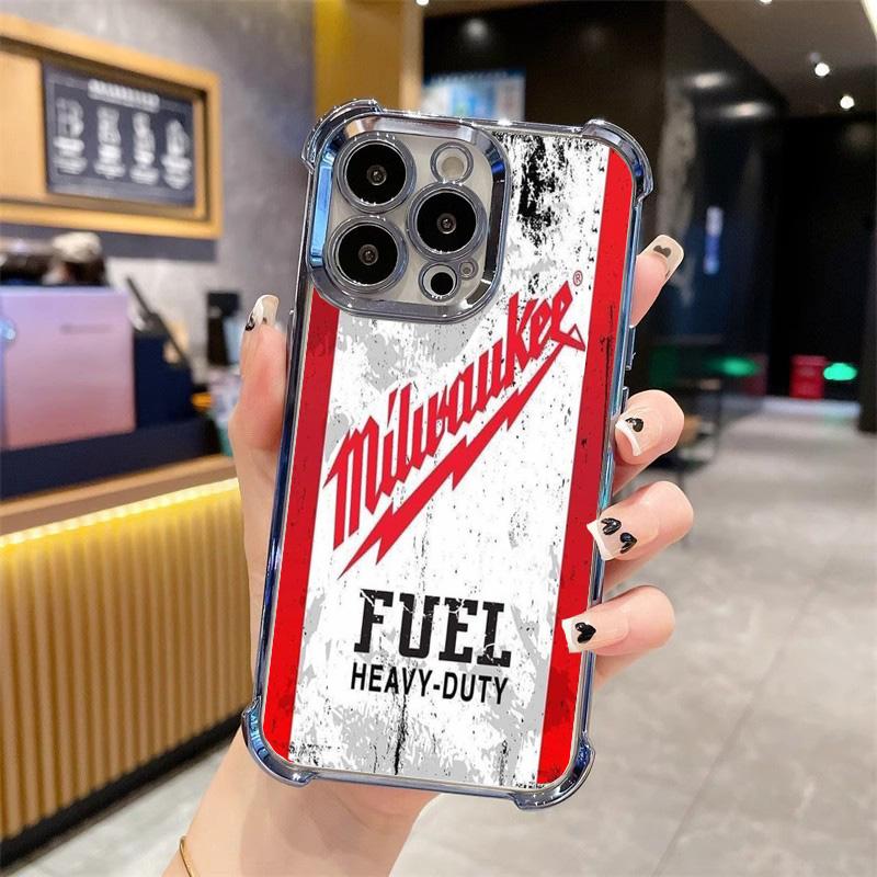 Designed for iPhone Electroplating luxury transparent four corner anti drop and shockproof phone case 012