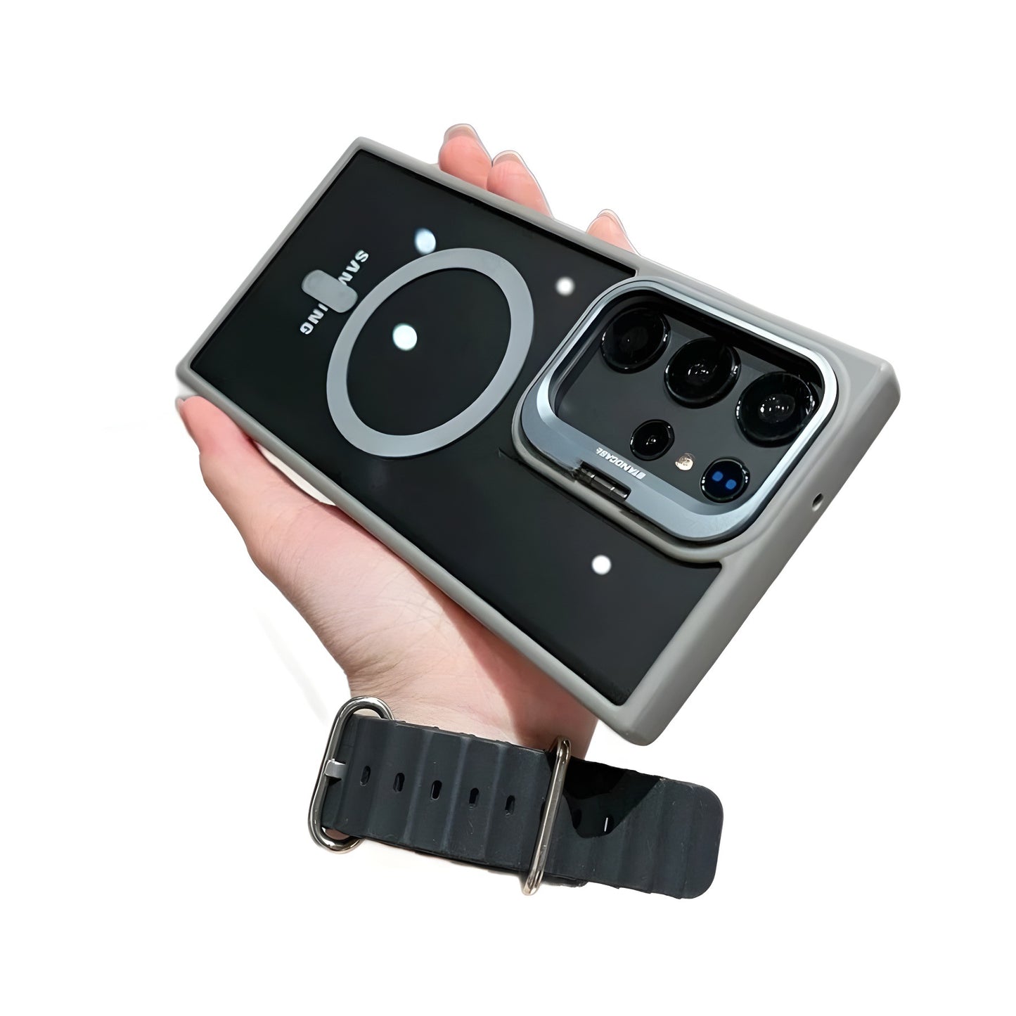 For Samsung Galaxy Ultra Shockproof Camera Ring Stand Clear Case