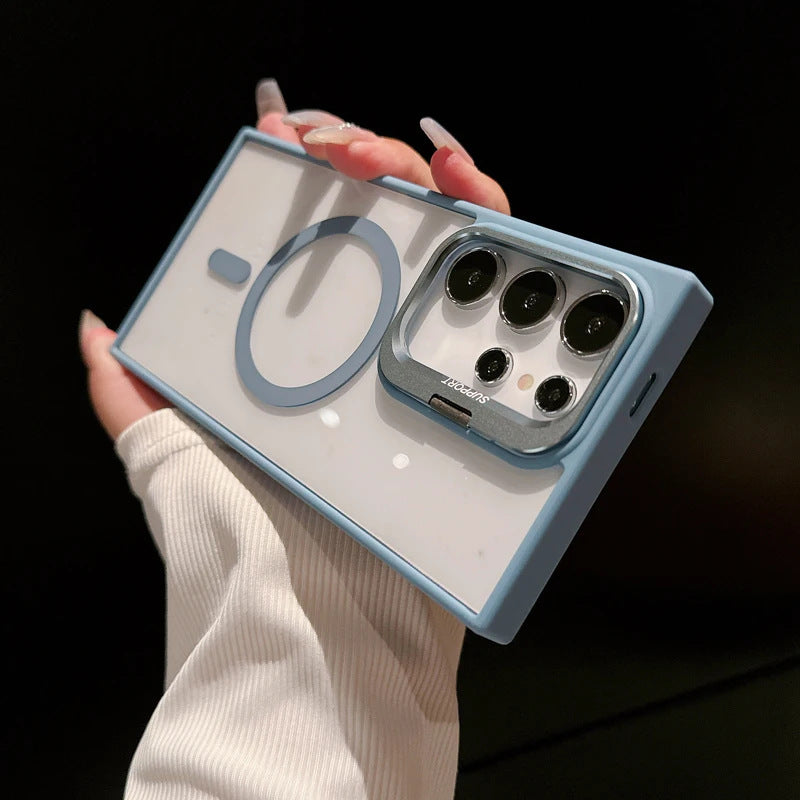 For Samsung Galaxy Ultra Shockproof Camera Ring Stand Clear Case
