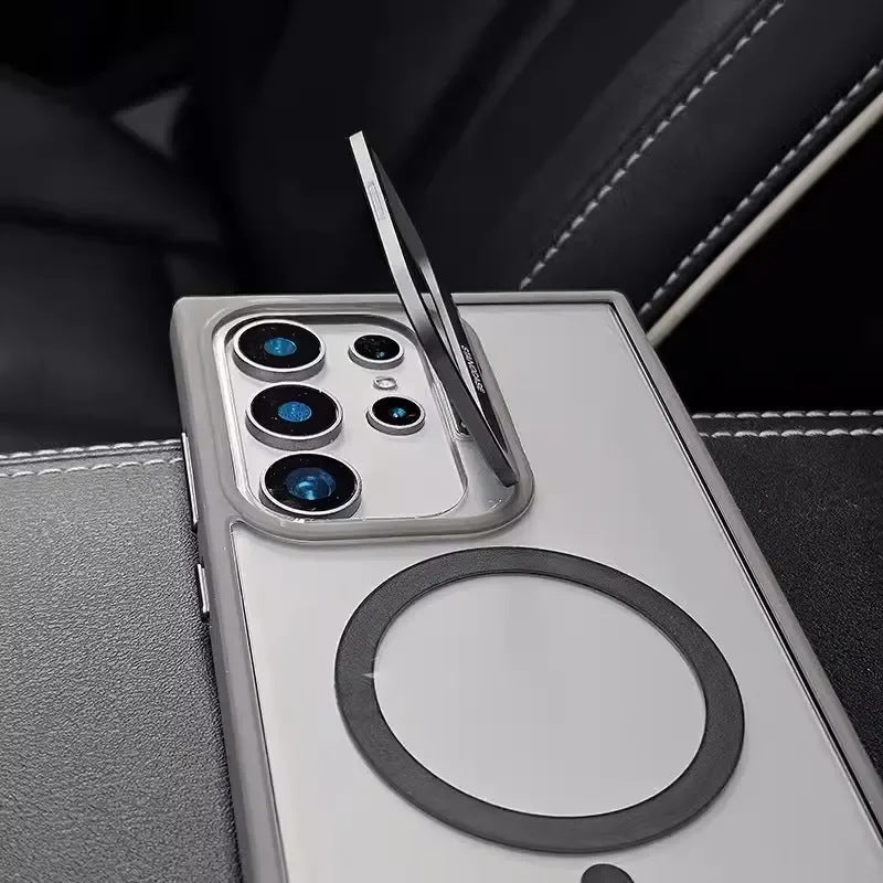 For Samsung Galaxy Ultra Shockproof Camera Ring Stand Clear Case