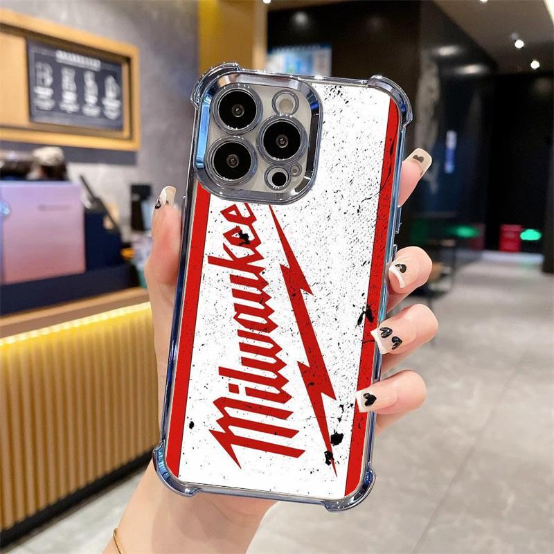 Designed for iPhone Electroplating luxury transparent four corner anti drop and shockproof phone case 026