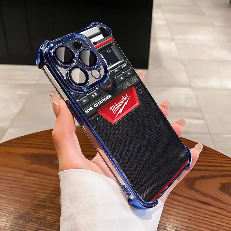 Designed for iPhone Electroplating luxury transparent four corner anti drop and shockproof phone case 242